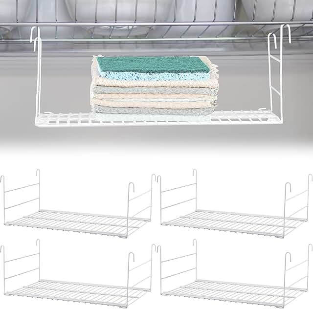 4-Piece 14.7-Inch Hanging Wire Shelf Organizer Set