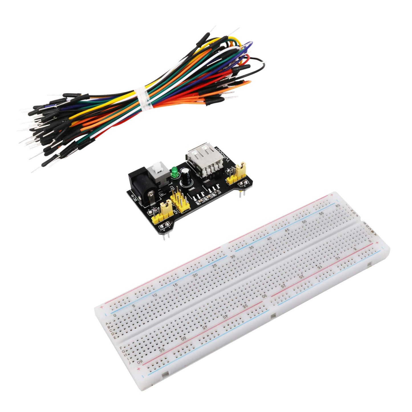 Electronics Fun Kit with Power Supply, Breadboard, and Jumper Wires