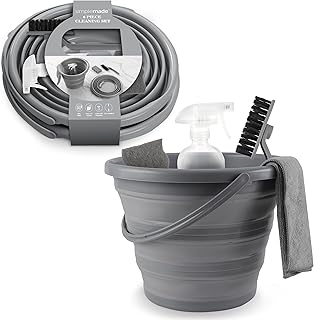 Collapsible Cleaning Bucket Set with Spray, Rag, Brush