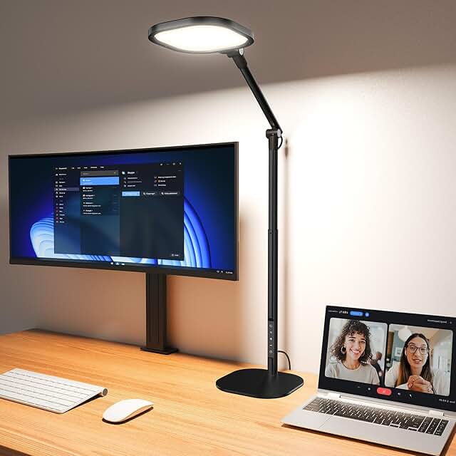 Tall LED Desk Lamp with 50 Light Modes and Timer