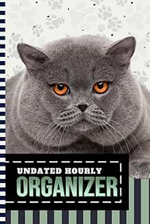Hourly Organizer with Cat Cover, 6x9, One Year