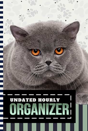 Hourly Organizer with Cat Cover, 6x9, One Year