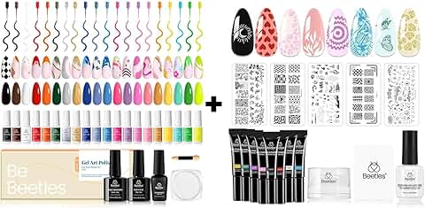 Beetles Gel Nail Art Polish and Stamp Kit