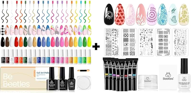 Beetles Gel Nail Art Polish and Stamp Kit