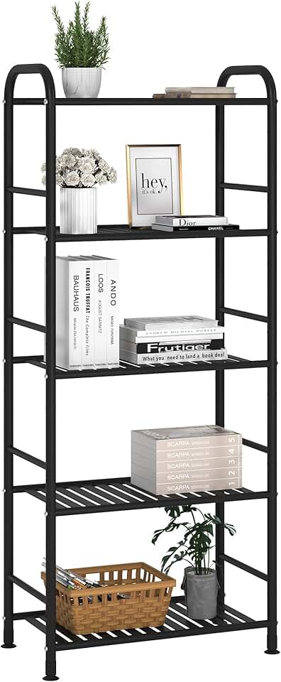 5-Tier Adjustable Metal Storage Shelving Unit