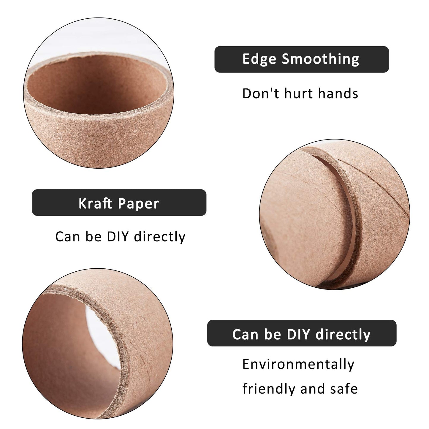 30 Pack Brown Cardboard Tubes 4x1.8 Inches
