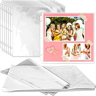 12x12 Inch Clear Scrapbook Page Protectors (100 Pack)
