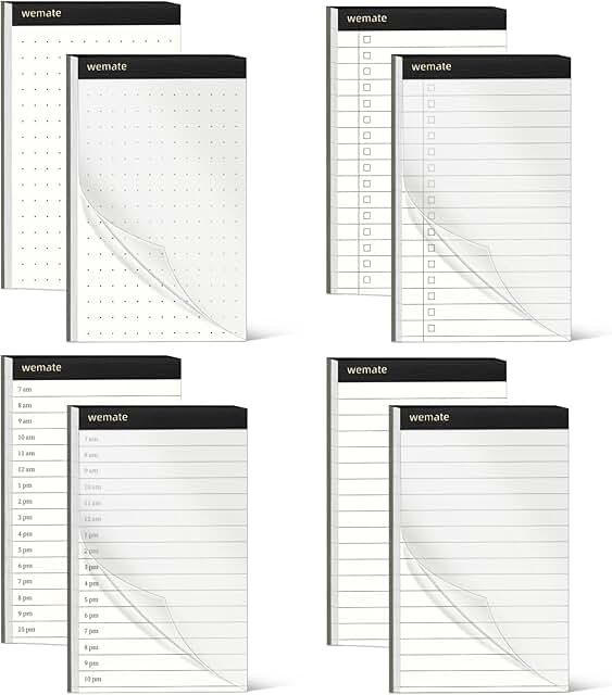 8-Pack Note Pads for Writing and Planning