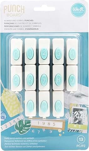 Number Punches Set for Crafting and Scrapbooking
