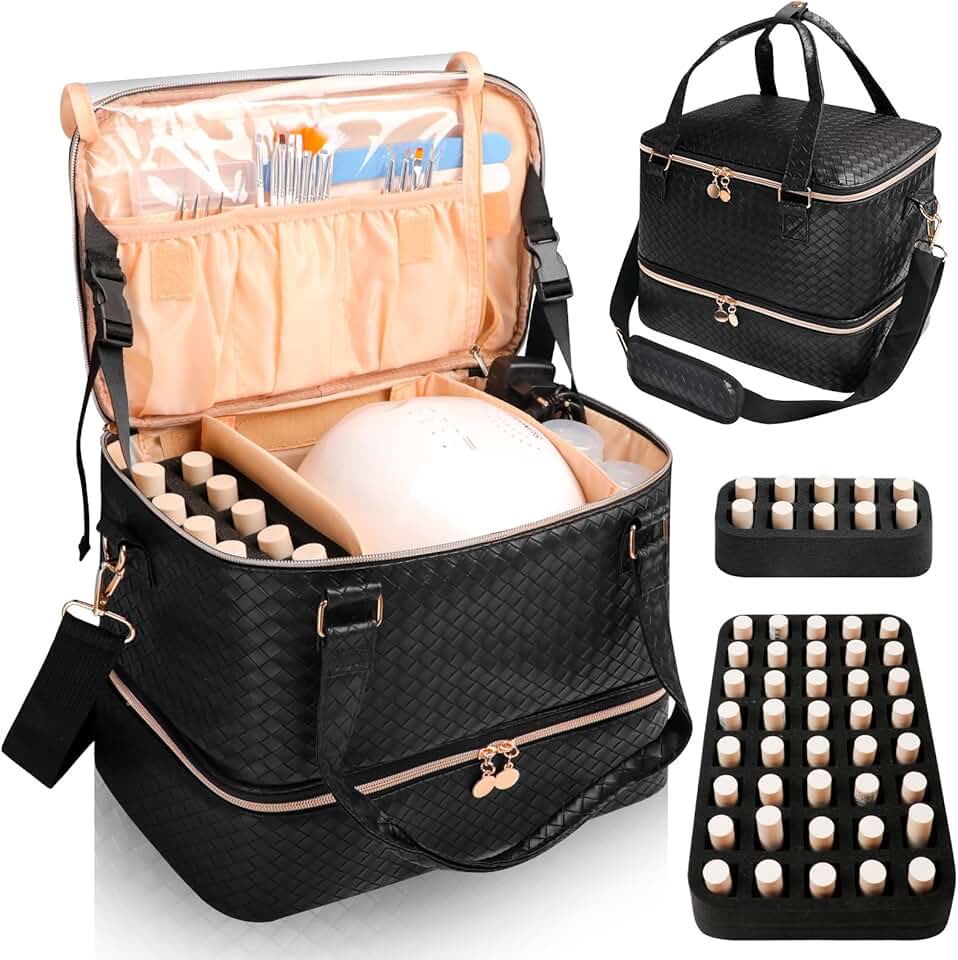 Portable Nail Polish and Tool Organizer Bag
