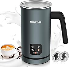 Electric Milk Frother and Steamer for Hot and Cold Drinks