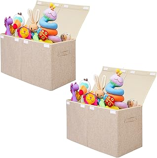 Large Toy Storage Box with Flip-Top Lid