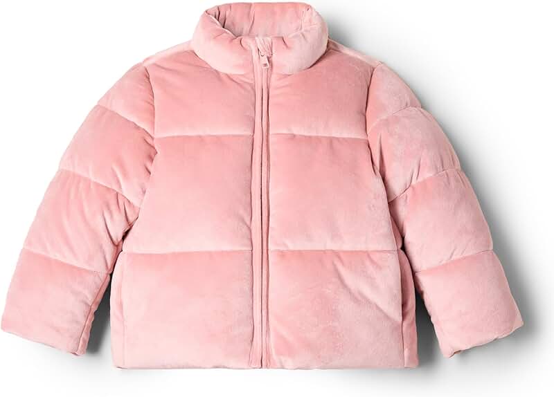 Sofia Grainge Toddler and Baby Girls' Velour Puffer Jacket