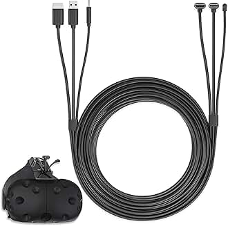3-in-1 5m Round Cable for HTC Vive Headset and Linkbox