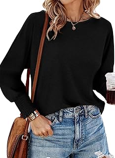 Women's 2025 Spring Puff Long Sleeve Crewneck T-Shirt