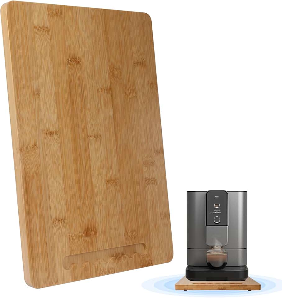 Bamboo Sliding Appliance Tray for Coffee Makers and Air Fryers