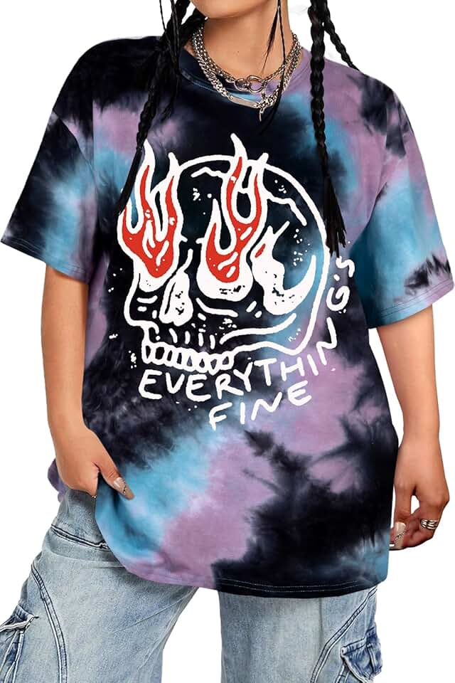 Women’s Oversized Tie Dye Short Sleeve T-Shirt