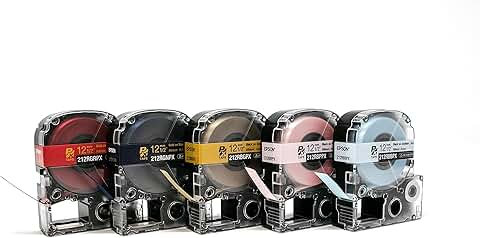 Bundle of five label maker printable ribbons