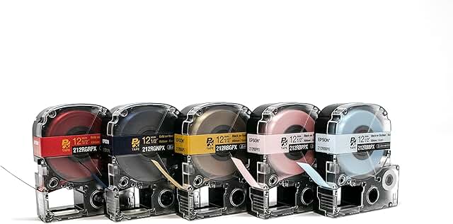Bundle of five label maker printable ribbons