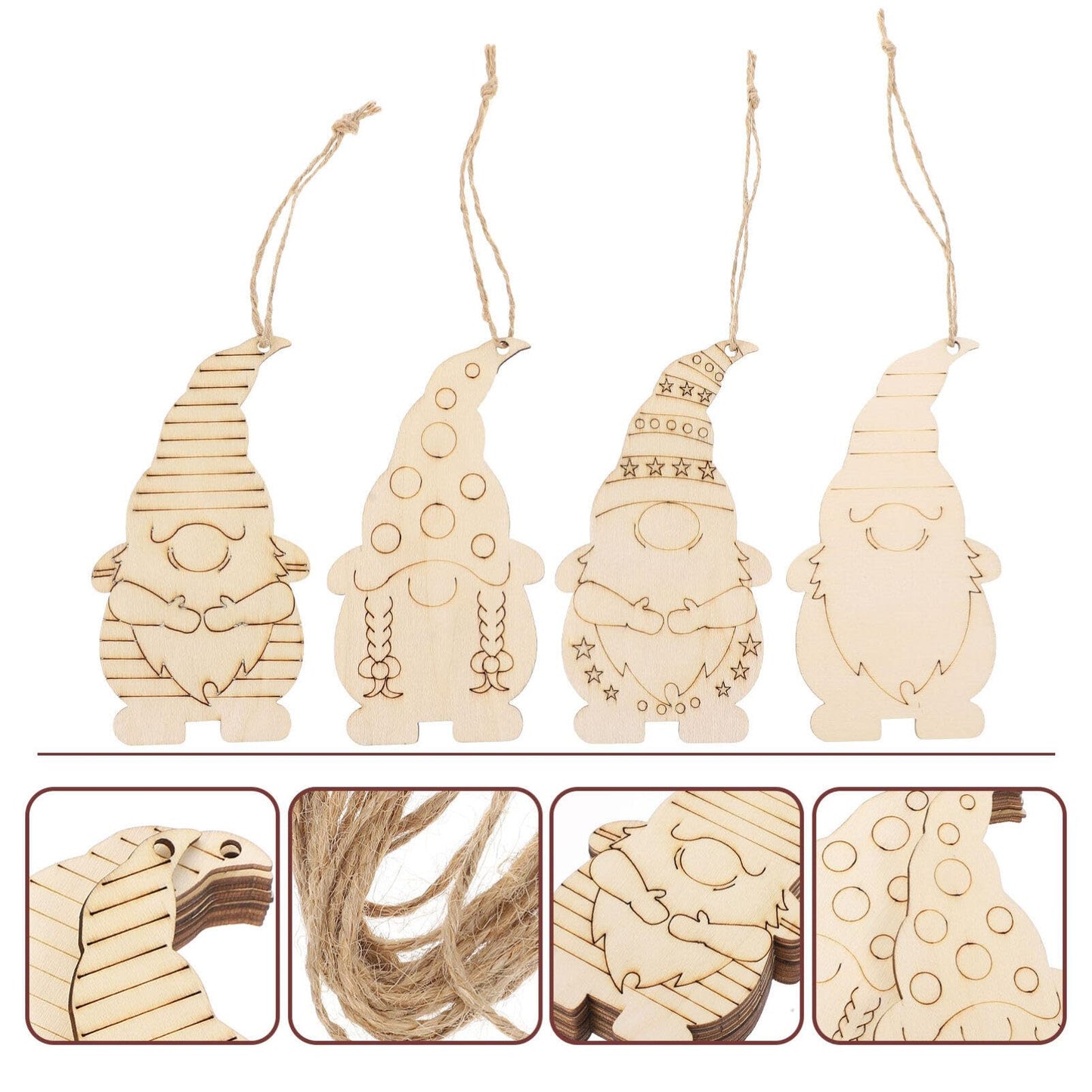 40pcs Unfinished Wooden Slices for Crafts and Decor