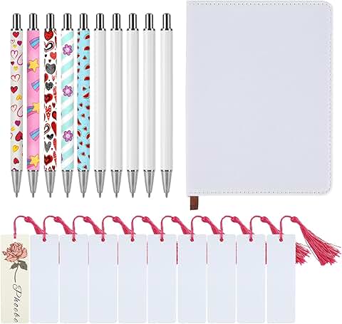 21-Piece Sublimation Notebook and Pen Set for School and Office