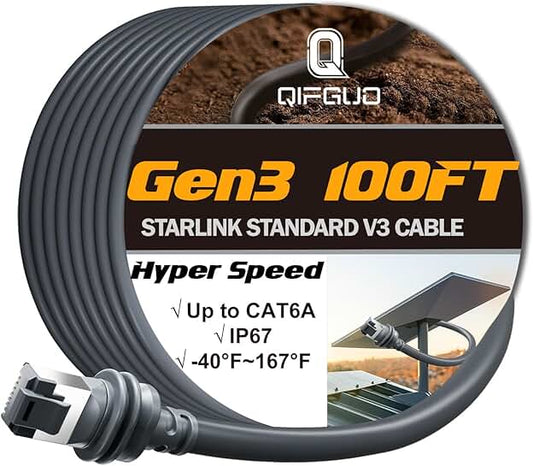 100FT High-Speed Weatherproof Satellite Internet Cable