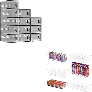 12 Stackable Shoe and Storage Boxes