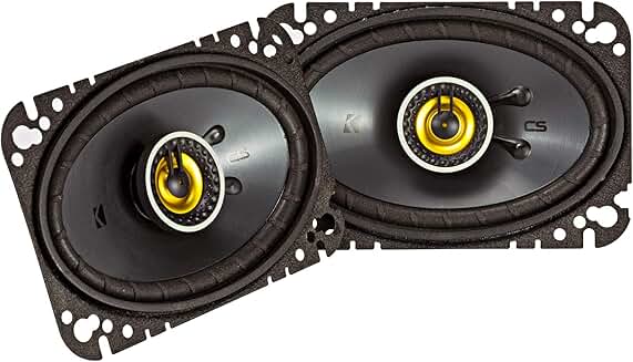 Pair of 4x6-inch coaxial speakers, 4 ohm