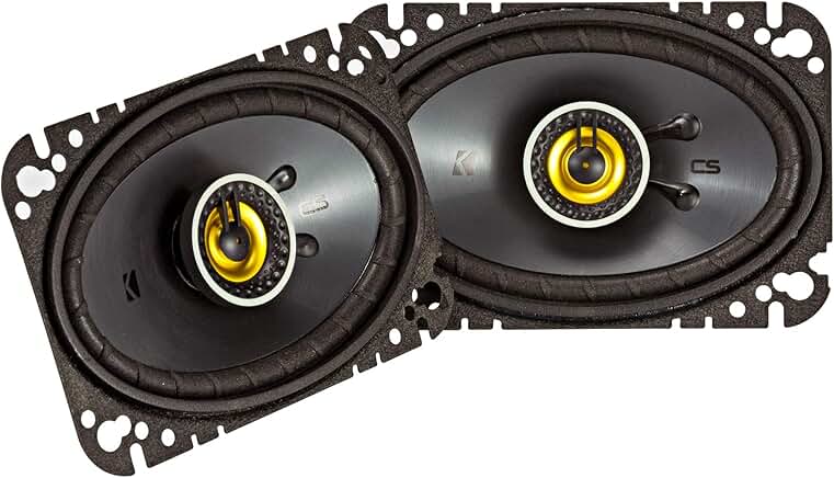 Pair of 4x6-inch coaxial speakers, 4 ohm