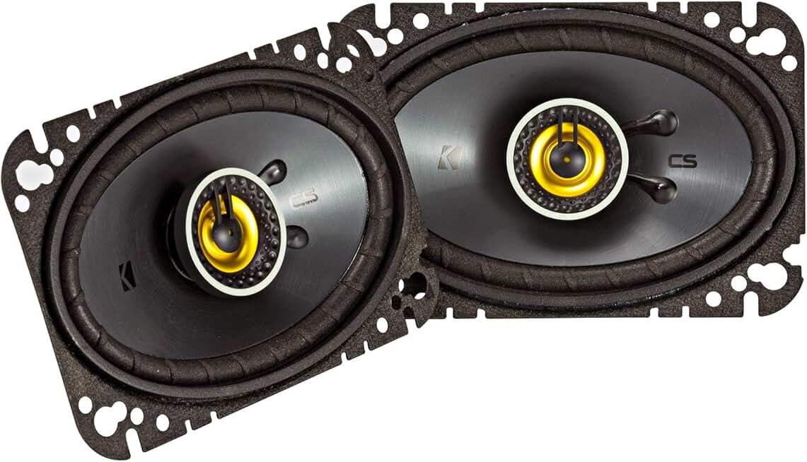 Pair of 4x6-inch coaxial speakers, 4 ohm