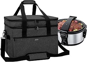 Double Layer Slow Cooker Travel Bag for 8-10 Quart