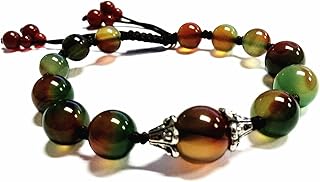 Beautiful Handmade Peacock Agate Beads Bracelet for Protection and Harmony