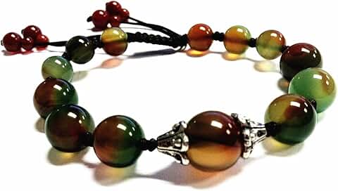 Beautiful Handmade Peacock Agate Beads Bracelet for Protection and Harmony