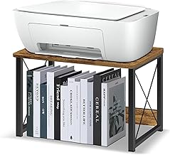 Wooden Printer Stand with Storage for Home and Office