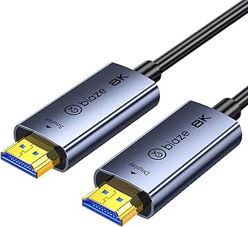 8K HDMI Fiber Optic Cable 170ft for Home Theater and Gaming