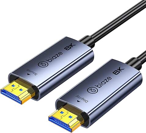 8K HDMI Fiber Optic Cable 170ft for Home Theater and Gaming