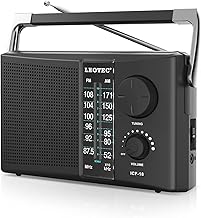 Portable AM FM Radio with Large Speaker and Tuning Dial