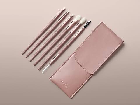 6-Piece Eye Makeup Brush Set in Portable Pouch
