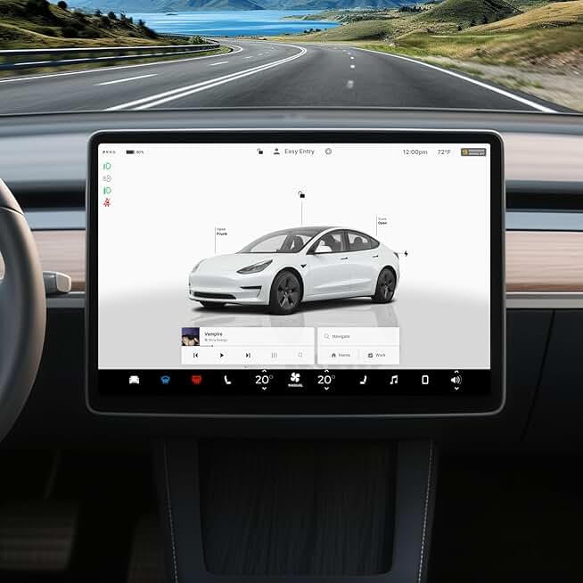 4-Way Adjustable Screen Swivel Mount for Tesla Model Y and 3