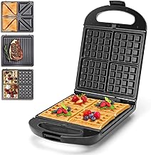 3-in-1 Sandwich and Waffle Maker with Grill