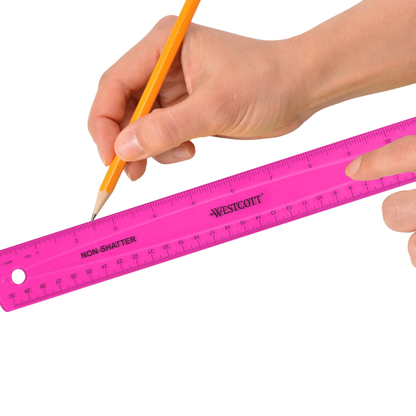 12-inch shatterproof translucent ruler