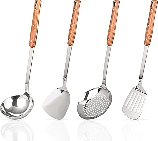 Kitchen Utensils Set with Wok Tools, 4 Pieces