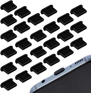 25 Pack Silicone USB-C Dust Plugs for Phones and Tablets