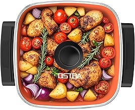 Electric Skillet and Frying Pan with Glass Lid
