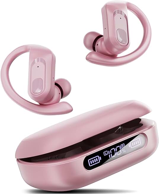 Wireless Noise Cancelling Earbuds with Long Battery and Waterproof Design