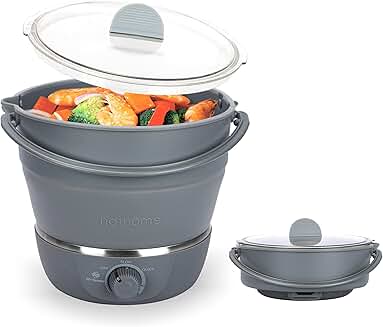 Foldable Electric Travel Hot Pot for Cooking and Steaming