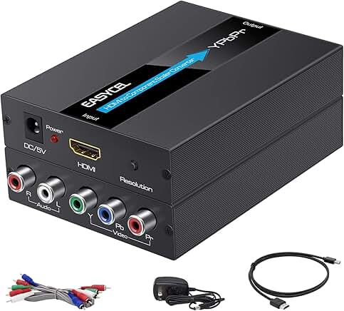 Aluminum HDMI to YPbPr RCA Converter, 1080P Support