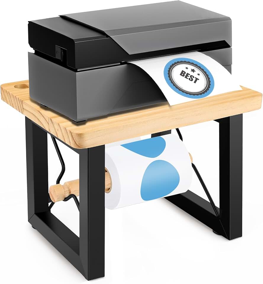 Wooden Label Holder for Rolls and Fan-Fold Labels