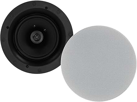 Pair of 6.5-inch ceiling speakers with swivel tweeter