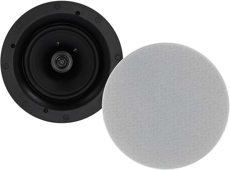 Pair of 6.5-inch ceiling speakers with swivel tweeter